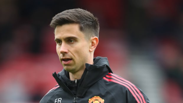 Coach Eric Ramsay pictured in April 2023 ahead of a Premier League match between Nottingham Forest and Manchester United